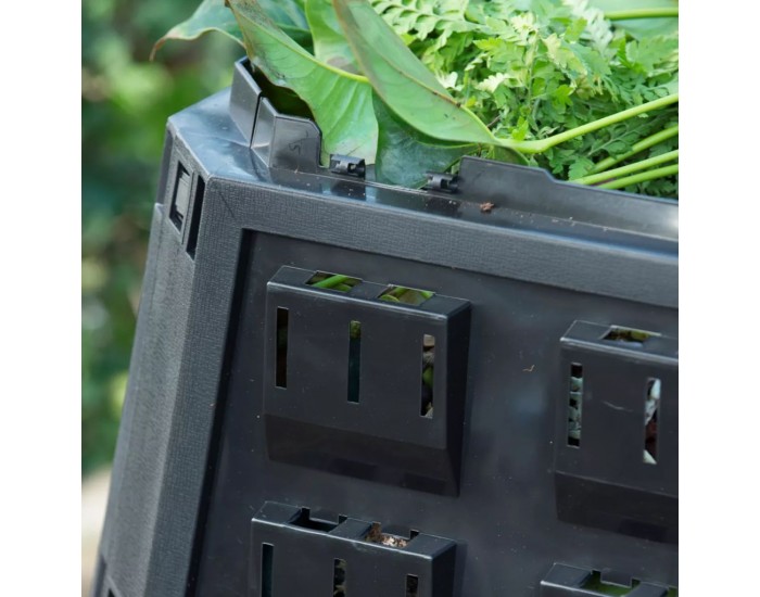 Nature Контейнер за компостиране, 1200 л, черен, 6071483 Nature Контейнер за компостиране, 1200 л, черен, 6071483