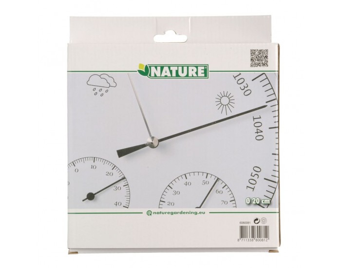 Nature 3-в-1 Барометър с термометър и хигрометър, 20 см, 6080081 Nature 3-в-1 Барометър с термометър и хигрометър, 20 см, 6080081