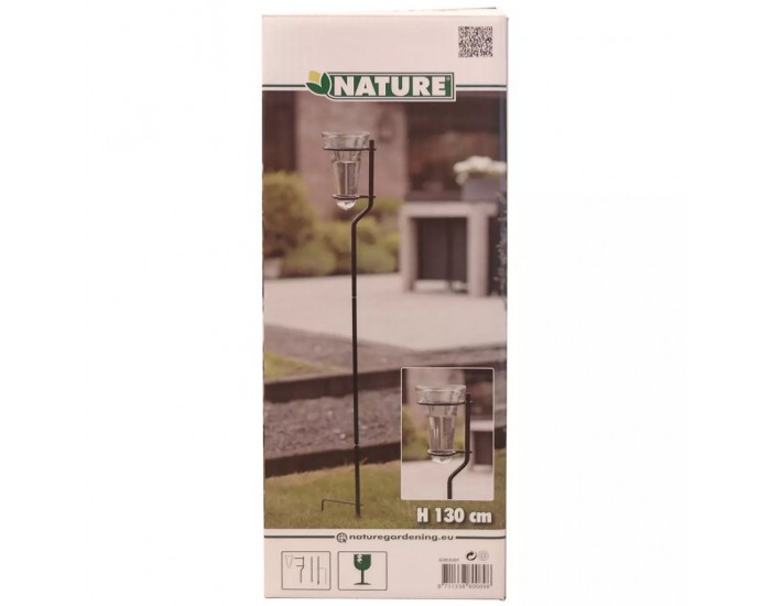 Nature Дъждомер със стойка, стъкло, 130 см, 6080089 Nature Дъждомер със стойка, стъкло, 130 см, 6080089