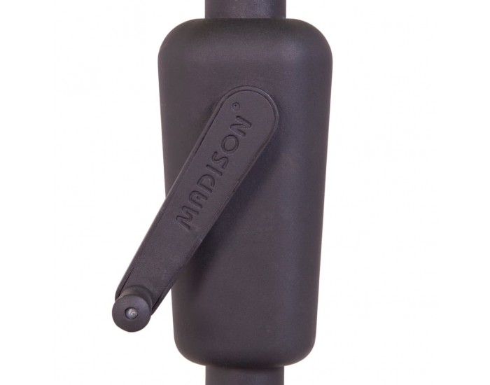 Madison Градински чадър Syros, 350 см, кръгъл, сив, PAC6P014