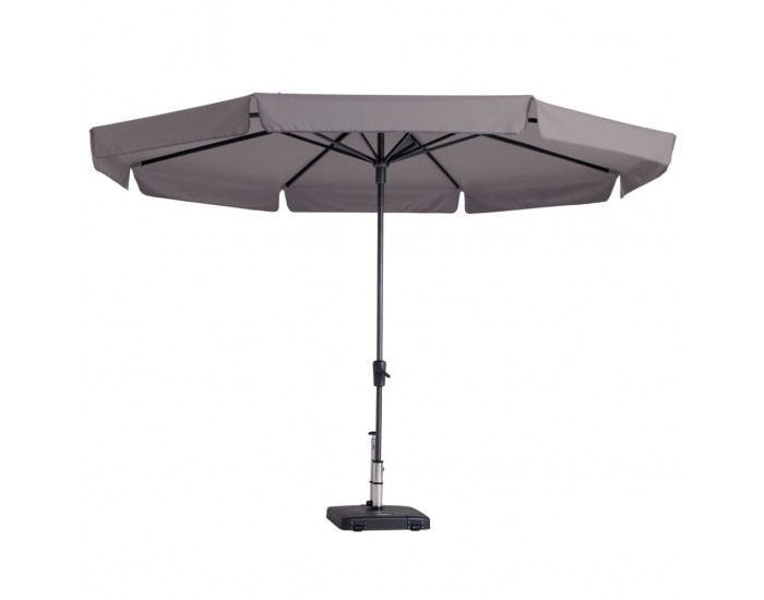 Madison Градински чадър Syros, 350 см, кръгъл, таупе, PAC6P015