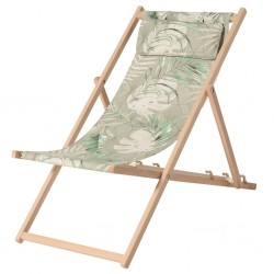 Madison Дървен плажен стол Dotan, зелен - Градински столове