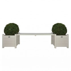 Esschert Design Сандъци за цветя с пейка-мост, бели, CF33W - Градина
