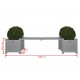 Esschert Design Сандъци за цветя с пейка-мост, сиви, CF33G Esschert Design Сандъци за цветя с пейка-мост, сиви, CF33G