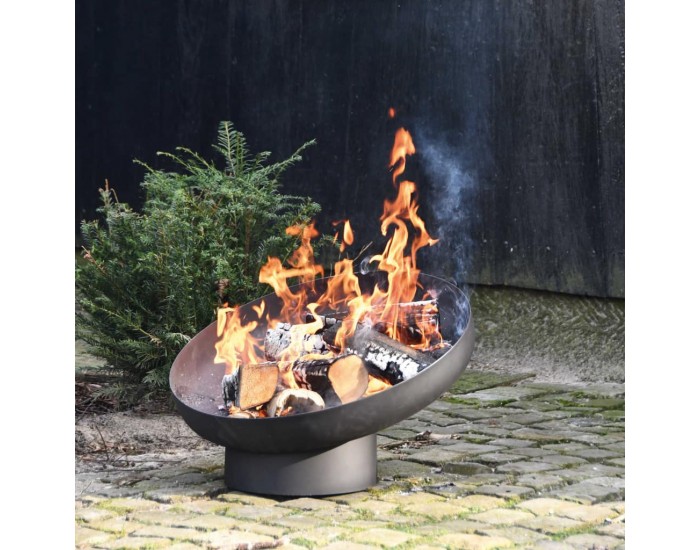 Esschert Design Купа за огън, наклонена, черна, стомана, FF402 Esschert Design Купа за огън, наклонена, черна, стомана, FF402
