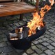 Esschert Design Купа за огън, наклонена, черна, стомана, FF402 Esschert Design Купа за огън, наклонена, черна, стомана, FF402