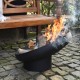 Esschert Design Купа за огън, наклонена, черна, стомана, FF402 Esschert Design Купа за огън, наклонена, черна, стомана, FF402