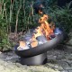 Esschert Design Купа за огън, наклонена, черна, стомана, FF402 Esschert Design Купа за огън, наклонена, черна, стомана, FF402