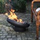 Esschert Design Купа за огън, наклонена, черна, стомана, FF402 Esschert Design Купа за огън, наклонена, черна, стомана, FF402