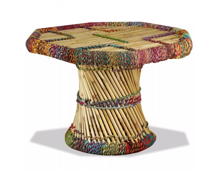 Sonata Бамбукова кафе маса, Chindi детайли, многоцветна