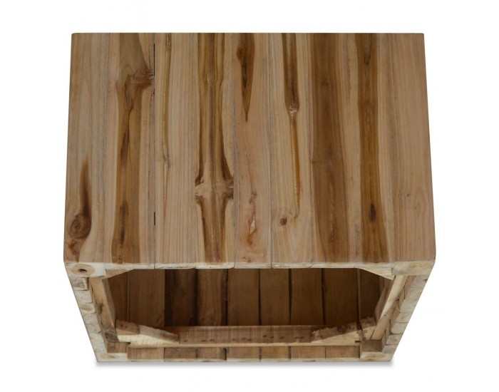 Sonata Маса за кафе, натурална тикова дървесина, 50x50x35 см