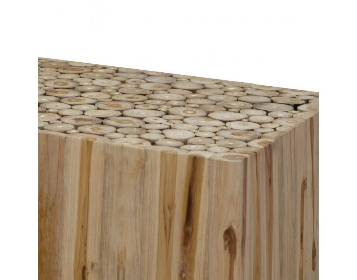 Sonata Маса за кафе, натурална тикова дървесина, 90x50x35 см