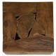 Sonata Маса за кафе, 50x50x35 см, естествена тикова дървесина, кафява