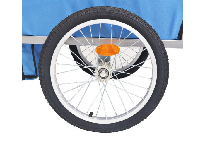 Sonata Детско ремарке за велосипед, сиво и синьо, 30 кг