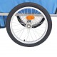 Sonata Детско ремарке за велосипед, сиво и синьо, 30 кг