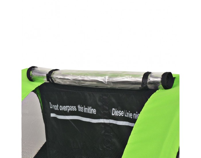 Sonata Детско ремарке за велосипед, сиво и зелено, 30 кг