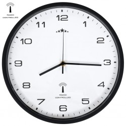 Sonata Радиоуправляем стенен часовник, кварцов, 31 см, бяло и черно - Сувенири, Подаръци, Свещи