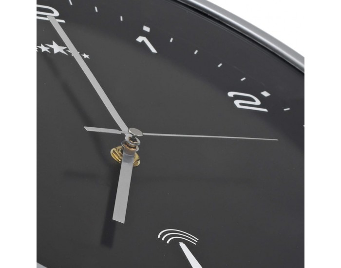 Sonata Радиоуправляем стенен часовник с кварцов механизъм 31 см черен