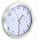 Sonata Стенен часовник с кварц, хигрометър и термометър, 30 см, бял