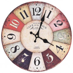 Sonata Винтидж стенен часовник, цветен, 30 см - Декорации