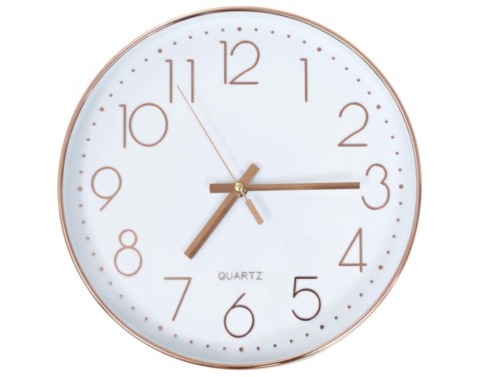 Sonata Стенен часовник, 30 см, розово-златисто