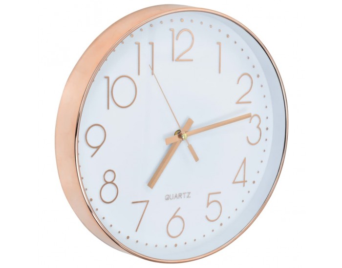 Sonata Стенен часовник, 30 см, розово-златисто