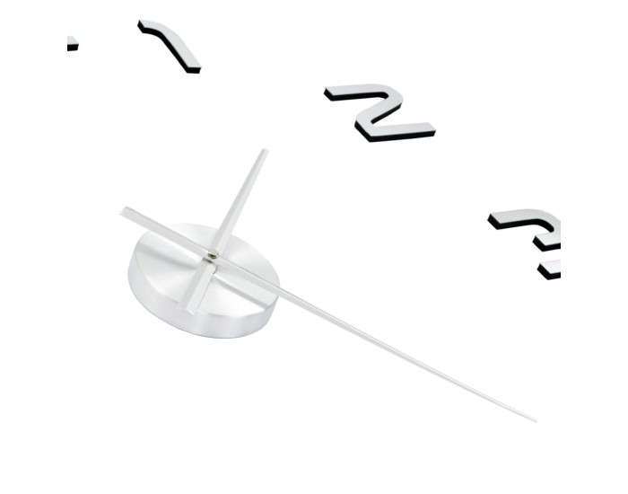 Sonata 3D стенен часовник, модерен дизайн, 100 см, XXL, сребрист