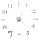 Sonata 3D стенен часовник, модерен дизайн, 100 см, XXL, сребрист