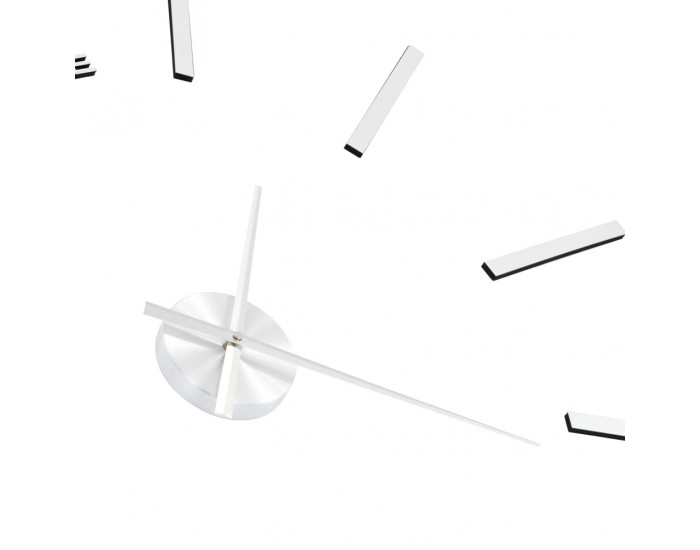 Sonata 3D стенен часовник, модерен дизайн, 100 см, XXL, сребрист