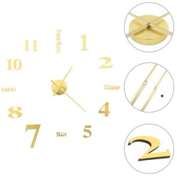 Sonata 3D стенен часовник, модерен дизайн, 100 см, XXL, златист - Сувенири, Подаръци, Свещи