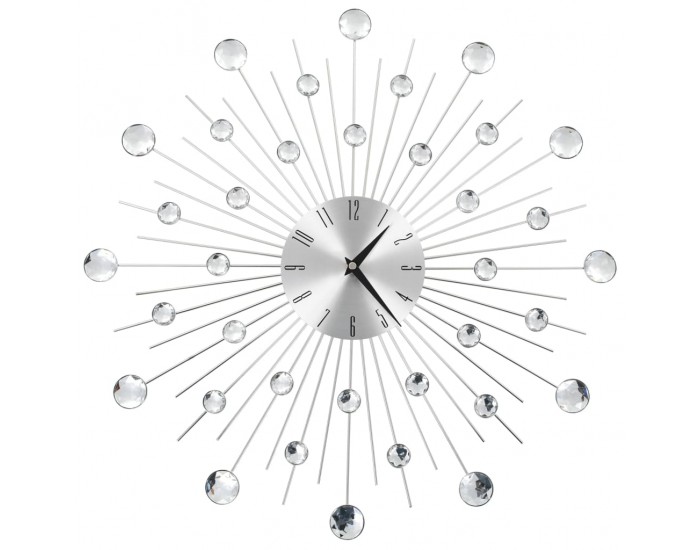 Sonata Стенен часовник с кварцов механизъм, модерен дизайн, 50 см