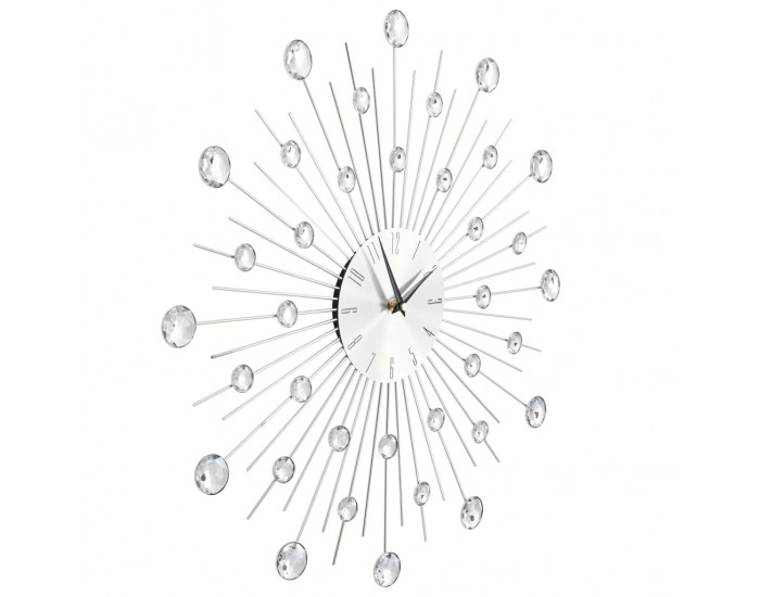 Sonata Стенен часовник с кварцов механизъм, модерен дизайн, 50 см