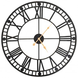 Sonata Винтидж стенен кварцов часовник, метал, 60 см, XXL - Декорации