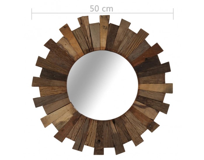 Sonata Огледало за стена, регенерирано дърво масив, 50 cм