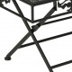 Sonata Сгъваема маса за кафе, винтидж стил, метал, 100x50x45 см, черна