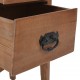 Sonata Нощно шкафче, чамова дървесина масив, 40x29x68 см, кафяво