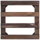 Sonata Цветарници на колелца, 4 бр, кедрово дърво, 25x25 см