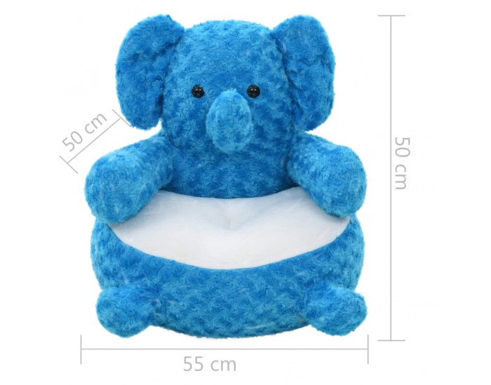 Sonata Плюшена играчка слон, плюш, синя