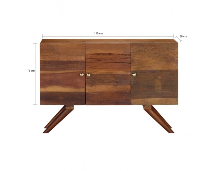 Sonata Бюфет, кафяв, регенерирано дърво масив, 110x30x75 cм