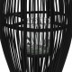 Sonata Висящ свещник фенер, бамбук, черен, 60 см