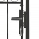 Sonata Оградна врата с арковидна горна част стомана 100x150 см черна