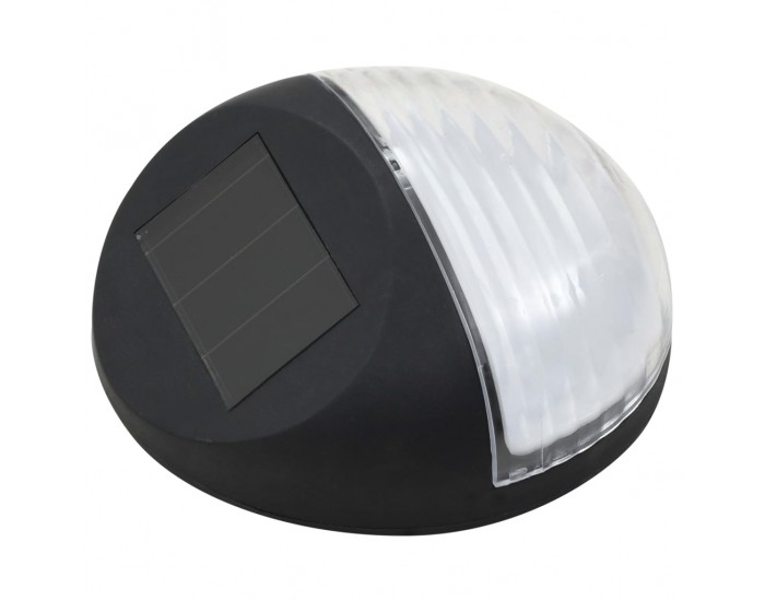 Sonata Градински соларни стенни лампи, LED, 12 бр, кръгли, черни