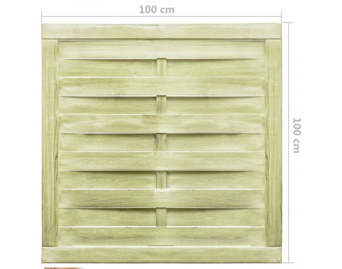 Sonata Градинска порта, импрегниран бор, 100x100 см, зелена