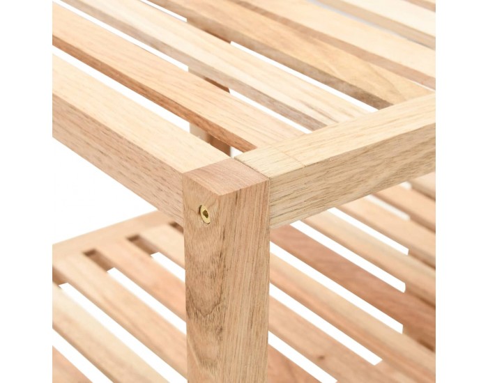 Sonata Стелаж за баня, орехово дърво масив, 100x40x65 cм