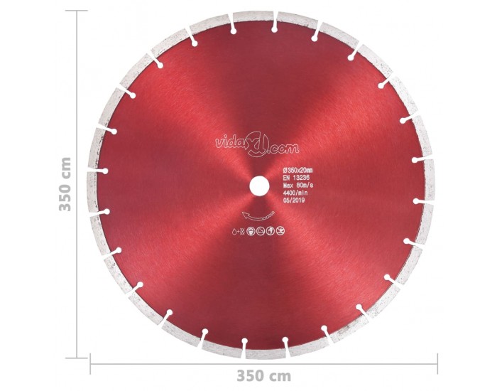 Sonata Диамантен режещ диск, стомана, 350 мм Sonata Диамантен режещ диск, стомана, 350 мм