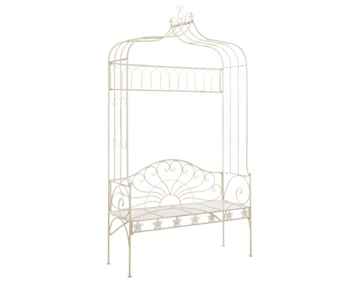 Sonata Градинска пейка, 122 см, желязо, антично бяло