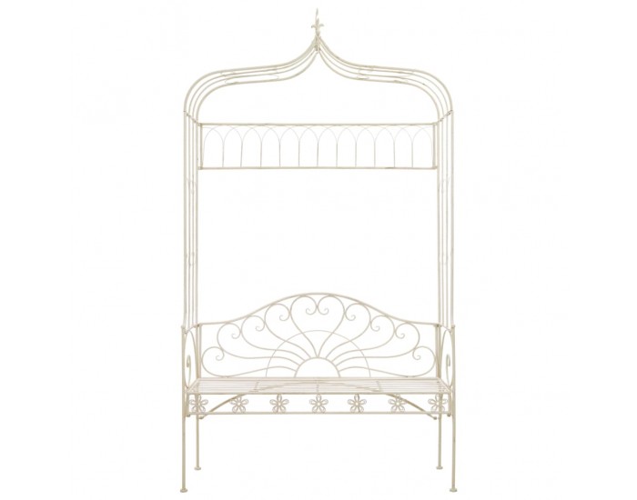 Sonata Градинска пейка, 122 см, желязо, антично бяло