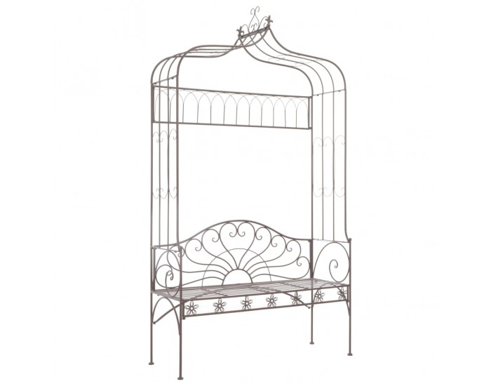 Sonata Градинска пейка, 122 см, желязо, антично кафяво