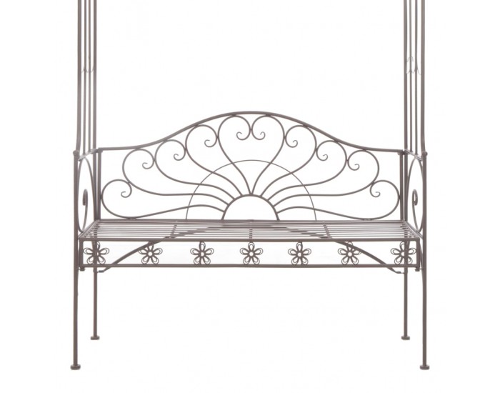 Sonata Градинска пейка, 122 см, желязо, антично кафяво