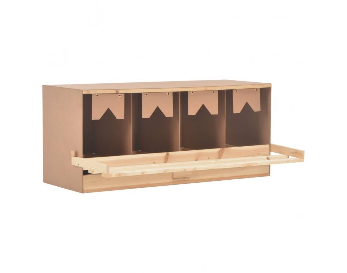 Sonata Пилешка гнездилка, 4 отделения, 106x40x45 см, бор масив